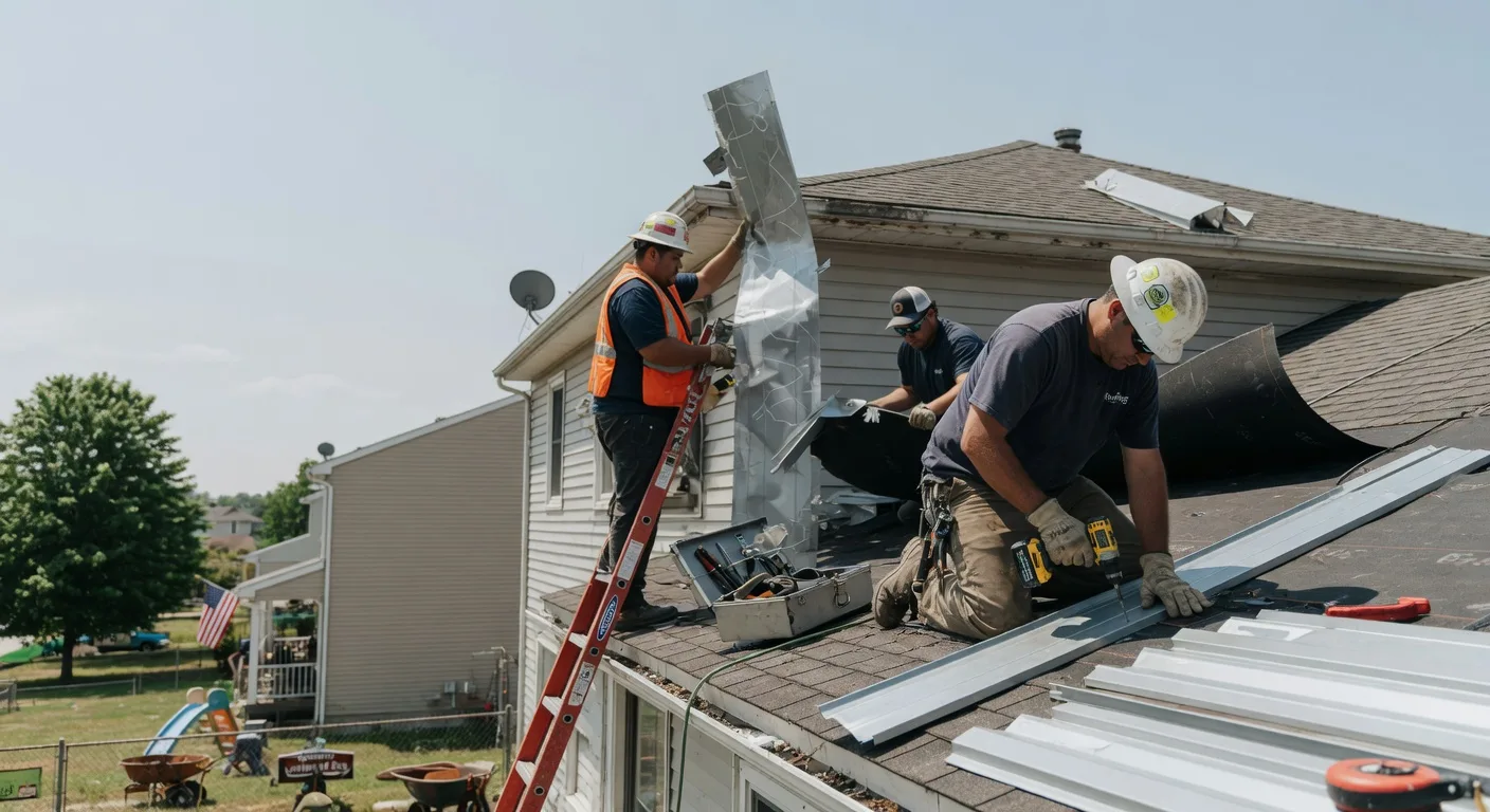 Storm Damage Metal Roof Repair in Van Horne, IA